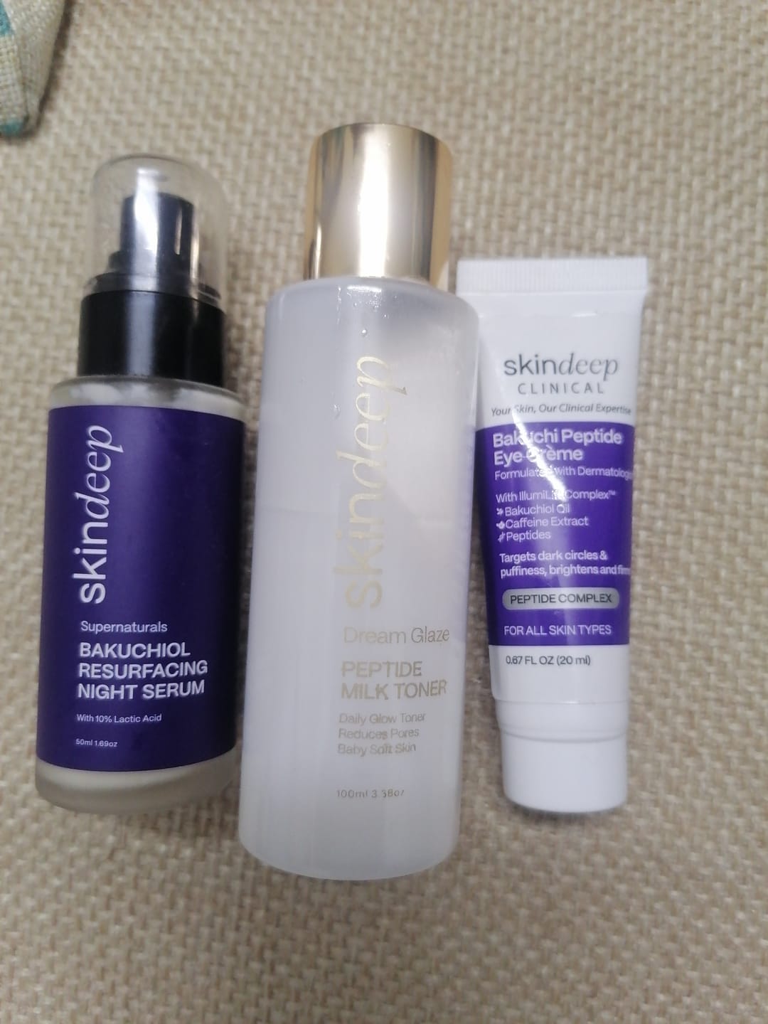 Customer photo review of Bakuchi Peptide Eye Crème
