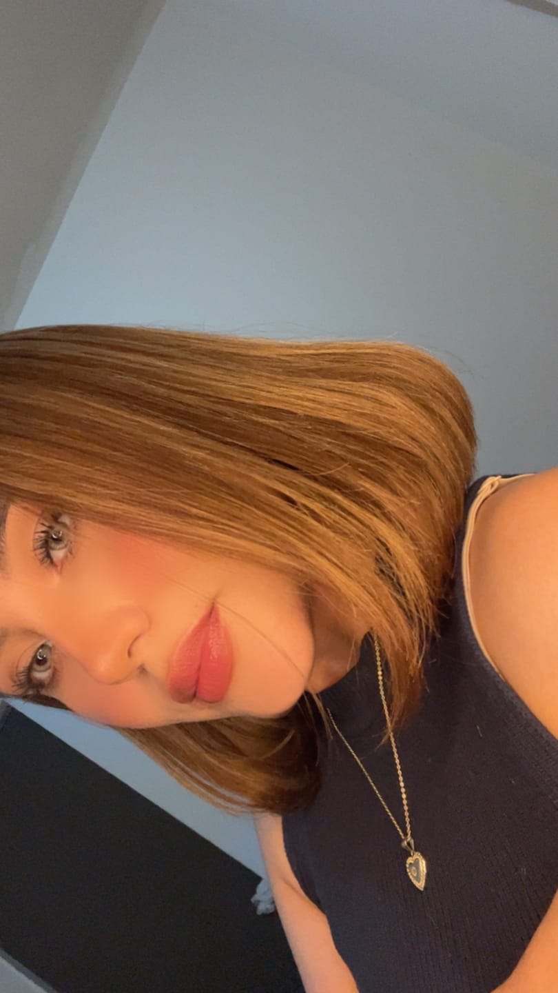 Customer photo review of Citha Hazel Brown Prescription Colored Contact Lenses