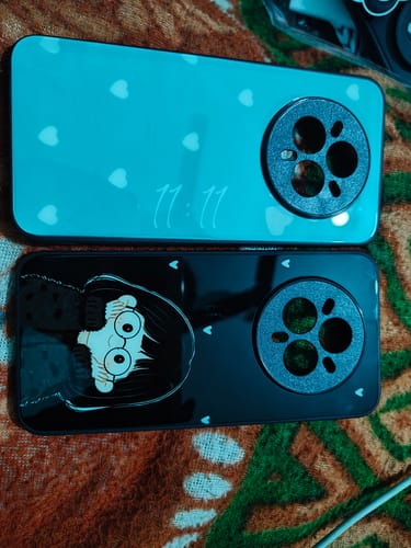 Customer photo review of Be Loved Customized Glass Case Cover Sky Blue For Realme/Narzo