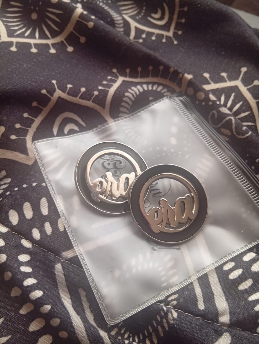Customer photo review of Silver Diva Earrings