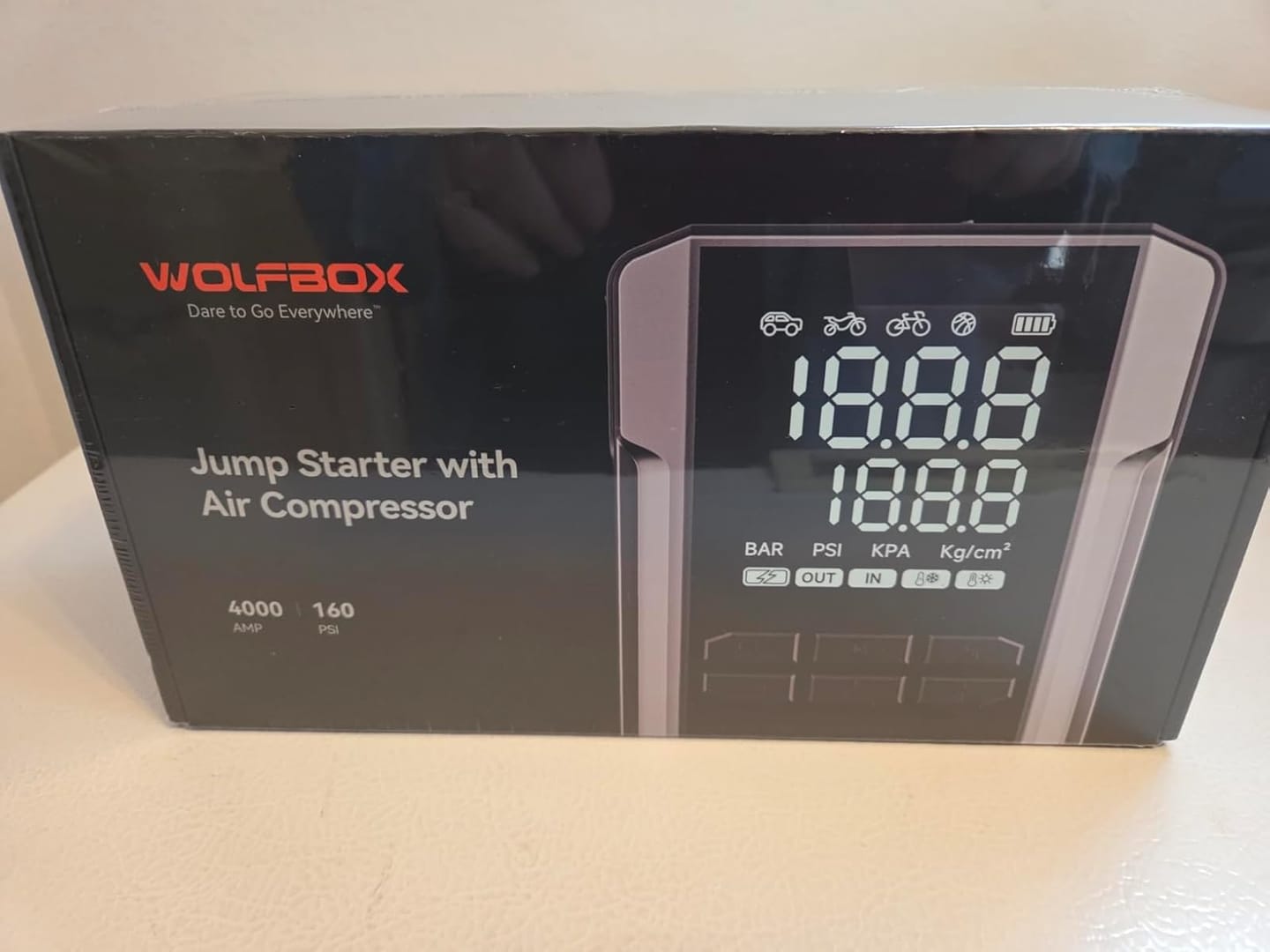 Customer photo review of 4-in-1 Jump Starter with Air Compressor Tire Inflator | Exclusive 42-Month Warranty– Wolfbox MegaVolt 24Air