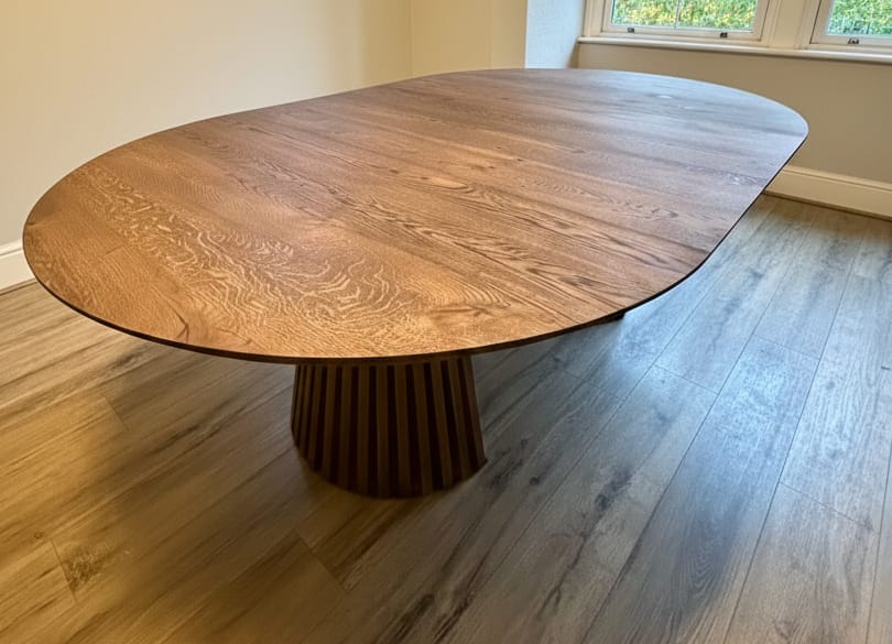 Customer photo review of Vivien Extendable Round Oak Dining Table