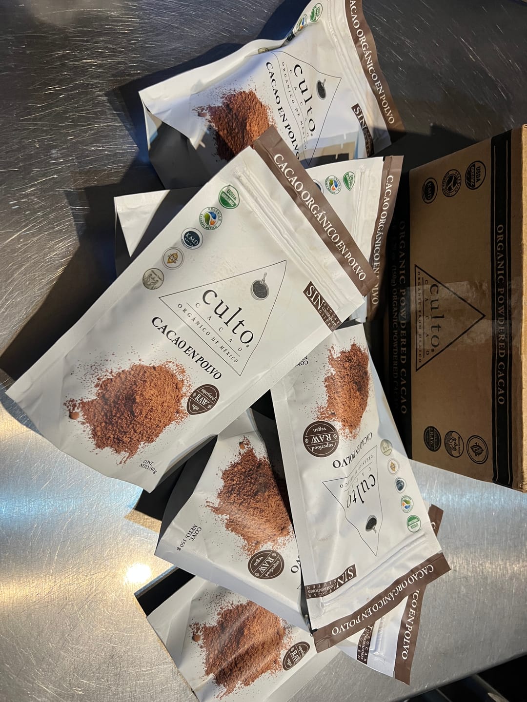 Customer photo review of Chocolate Orgánico Culto Bolsa de Polvo 150gr