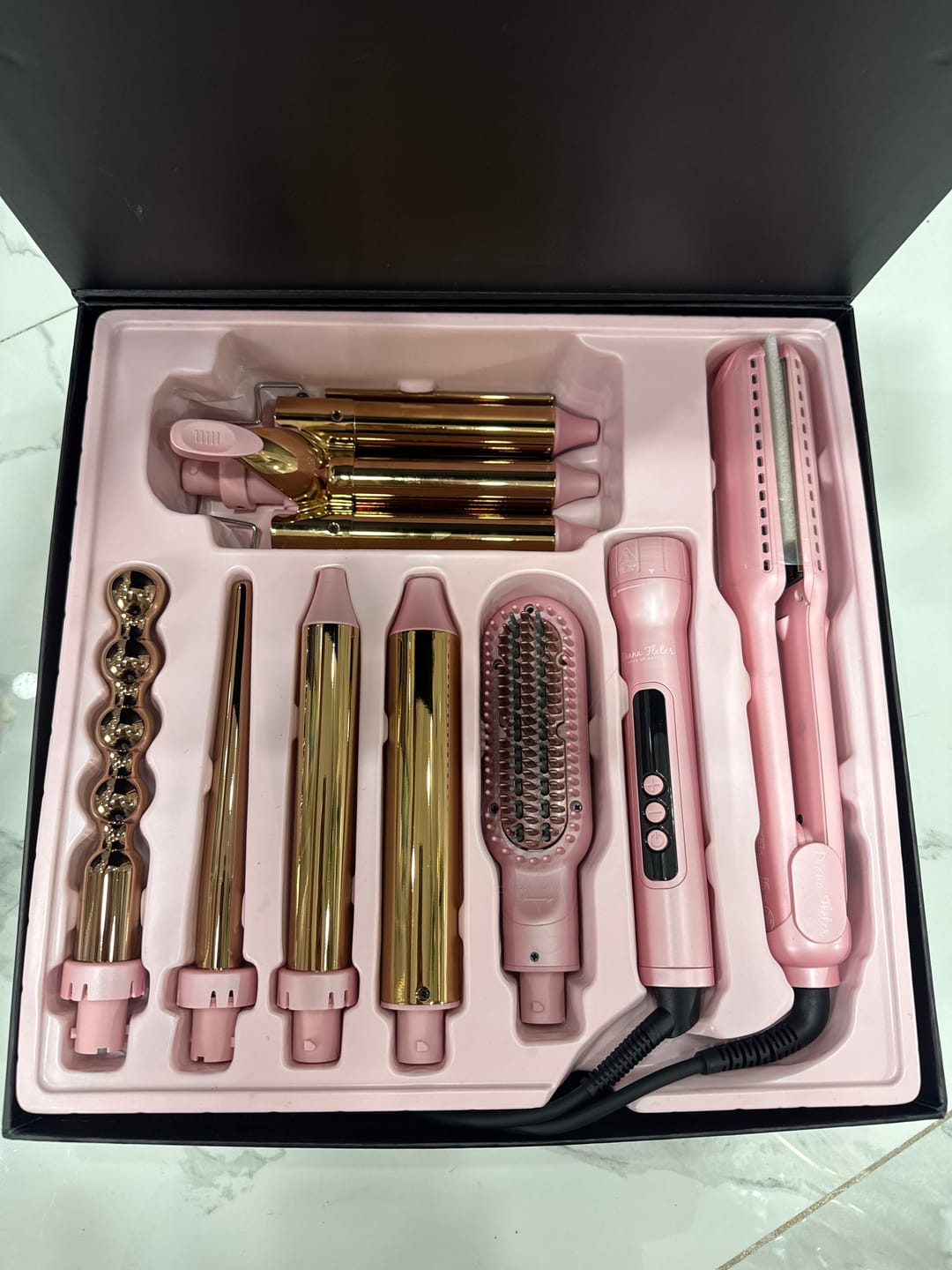 Customer photo review of Set Plancha Profesional Infrarroja + Ferro 6 en 1 TITANIUM GALVANIZADO