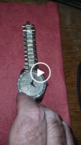 Customer video review of Iced Center Dress Hip Hop Watch