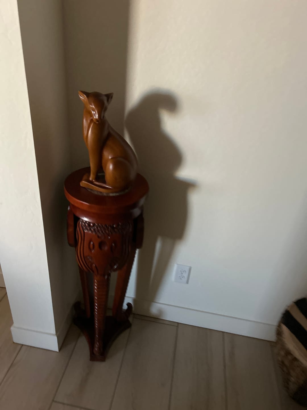 Customer photo review of Cheetah Wood Sculpture #WA108