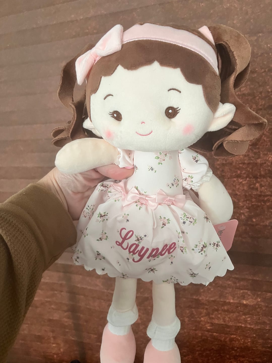 Customer photo review of Leyadoll Soft Plush Personalized Leya Doll, My First Baby Doll