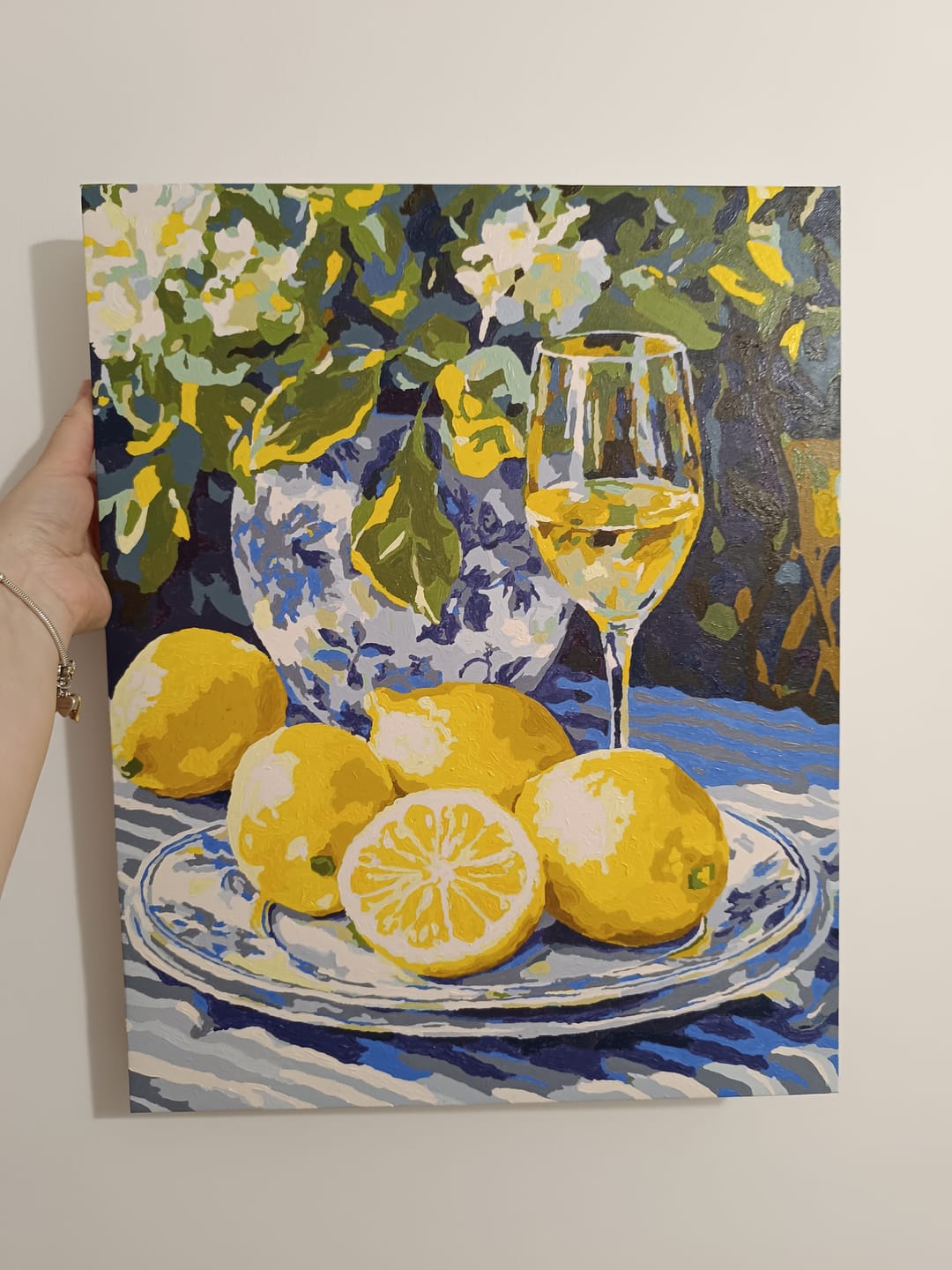 Customer photo review of Lemons and Wine | Paint by Numbers