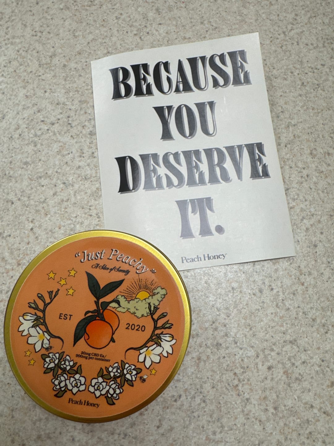 Customer photo review of "Just Peachy" CBD Gummies