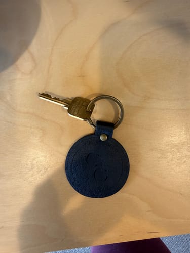 Customer photo review of Personalized Leather Keychain