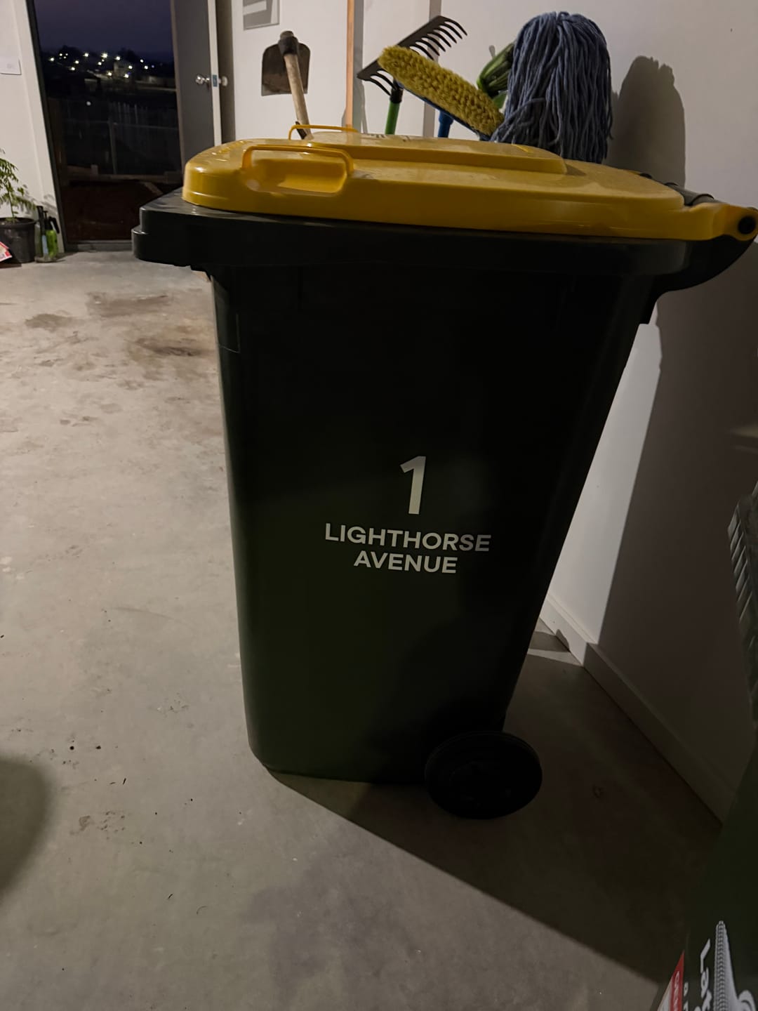 Customer photo review of Wheelie Bin Street Name & Number Sticker