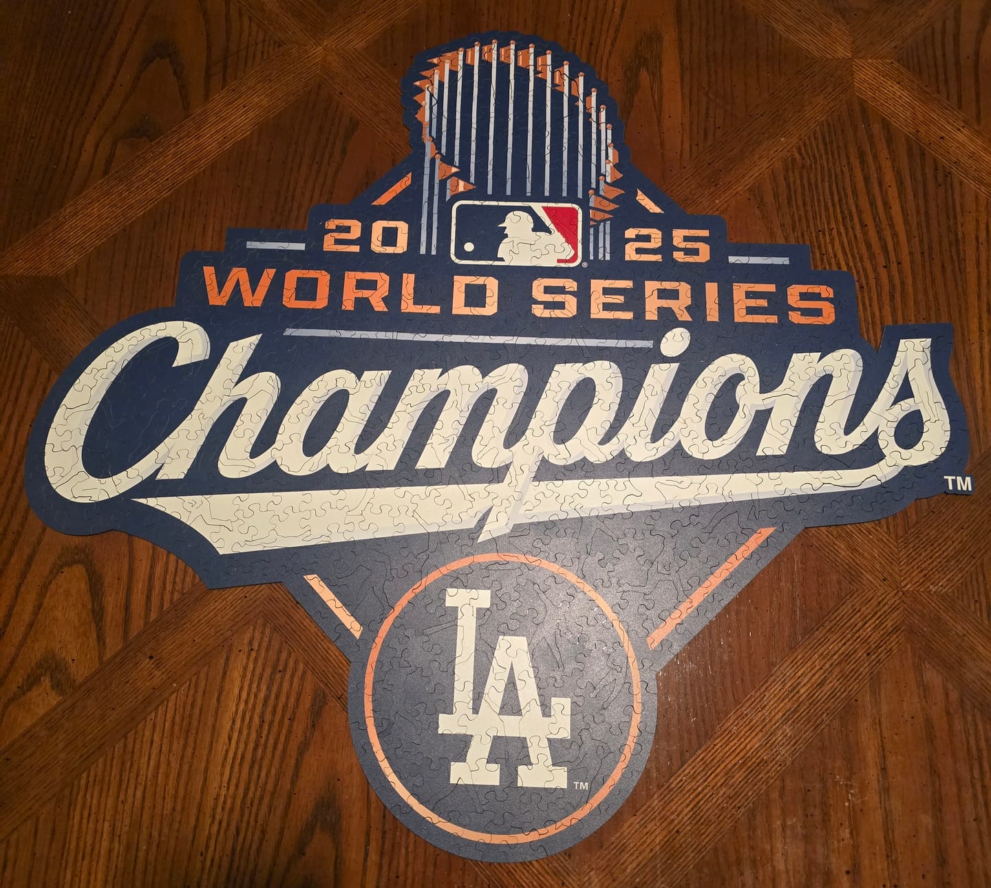 Customer photo review of Los Angeles Dodgers™ 2025 World Series - Wooden Puzzle