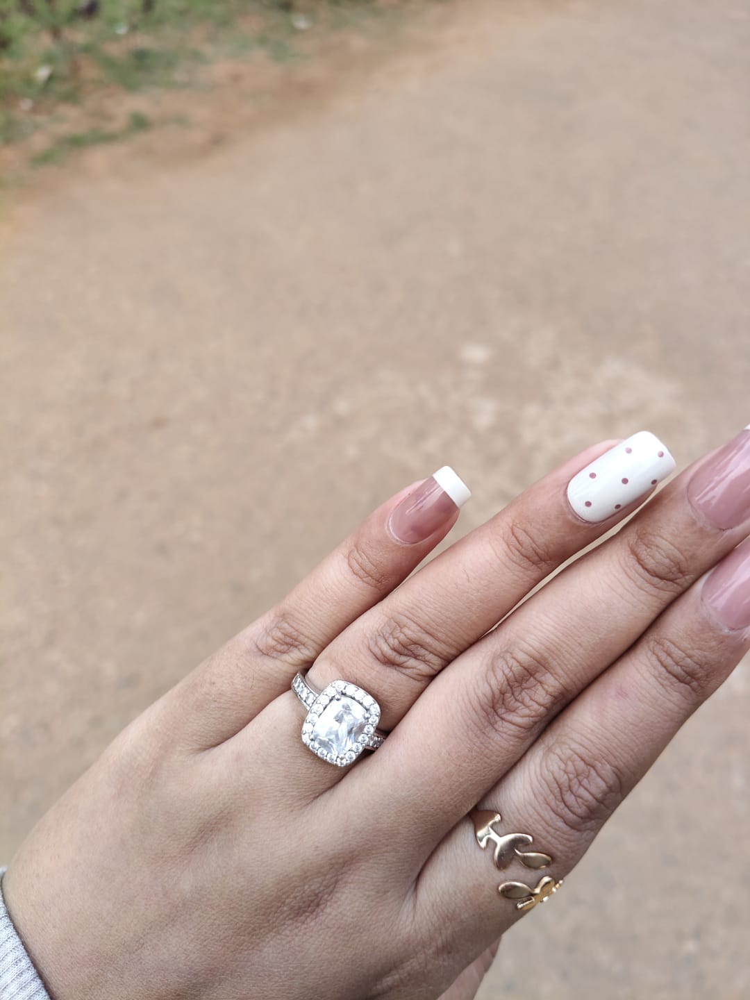 Customer photo review of Silver Classic Solitaire Ring