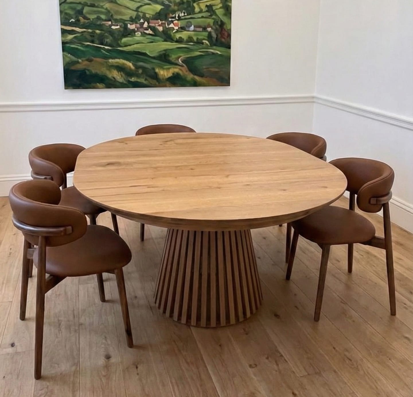 Customer photo review of Vivien Extendable Round Oak Dining Table