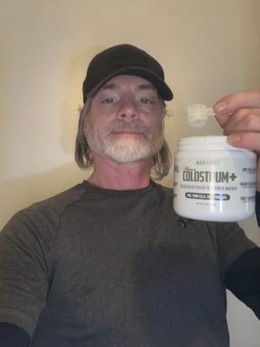 Customer photo review of Bovine Colostrum+ - Cellular Recovery & Defense Matrix (2.5 oz) (30 Servings)