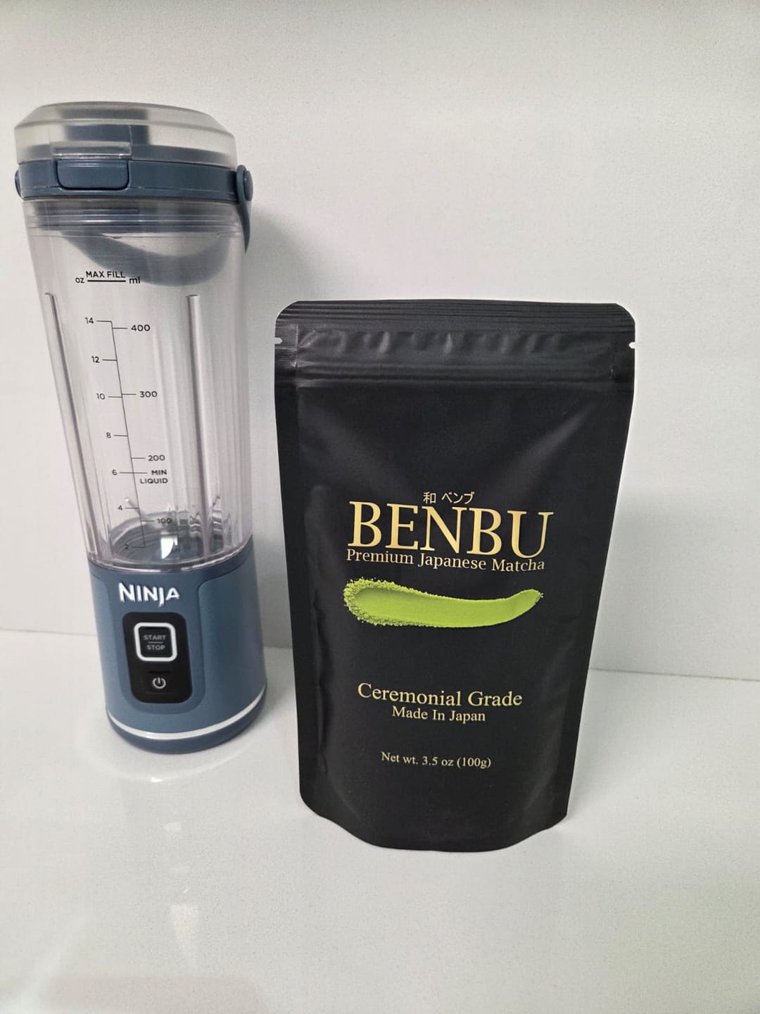 Customer photo review of BENBU Matcha - Premium Japanese Matcha Powder 3.5 oz (100g) Bag