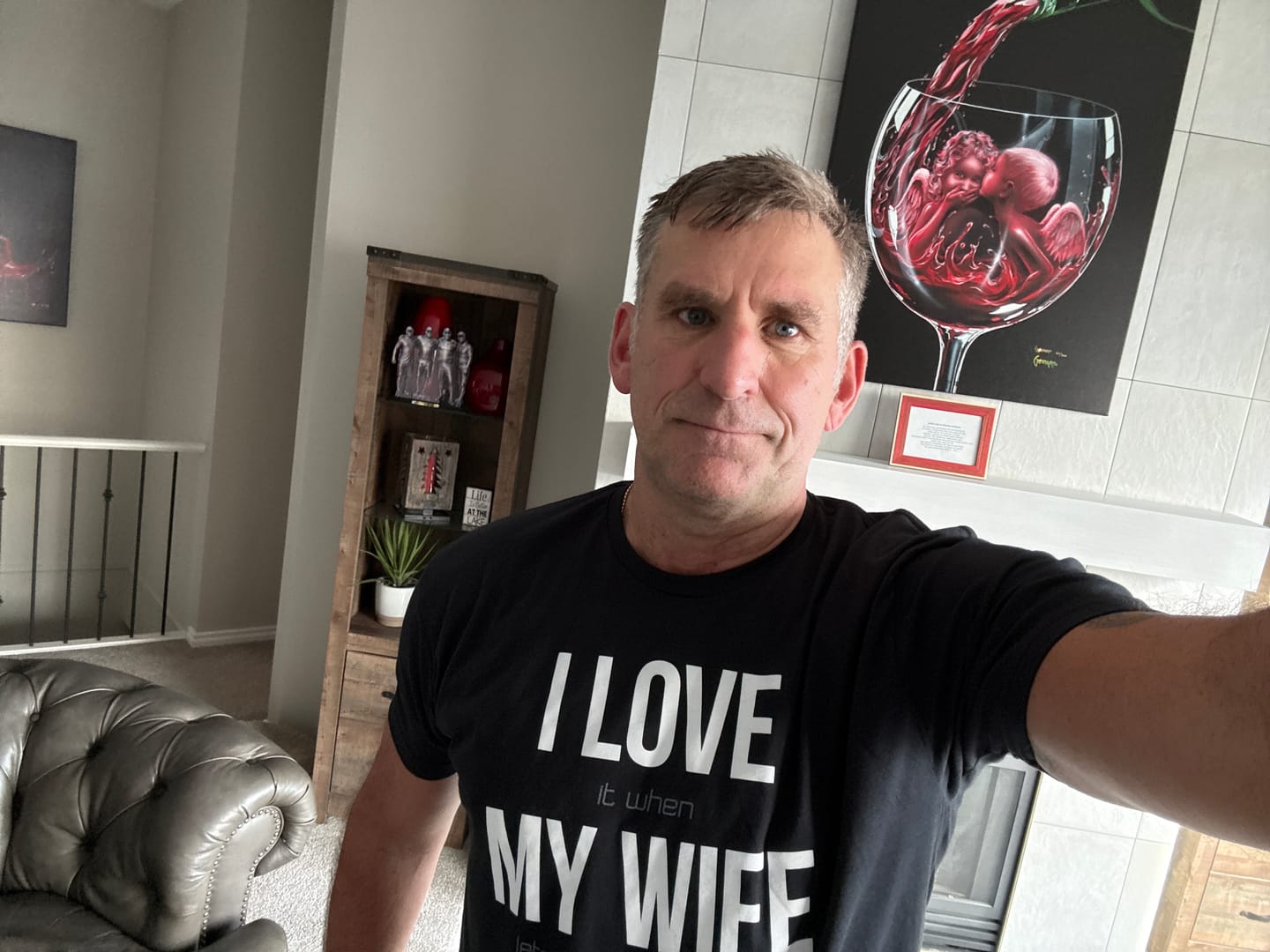 Customer photo review of 80Eighty® Love My Wife Shirt