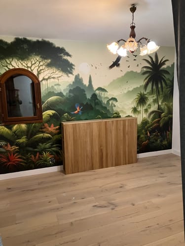 Customer photo review of ESLOV - Tête de lit 160 en bois avec rangements