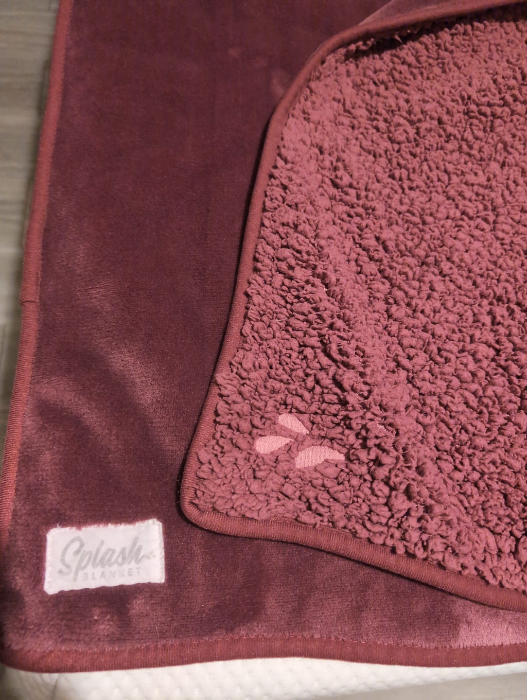 Customer photo review of Waterproof Splash Blanket™️ - Mulberry The OG
