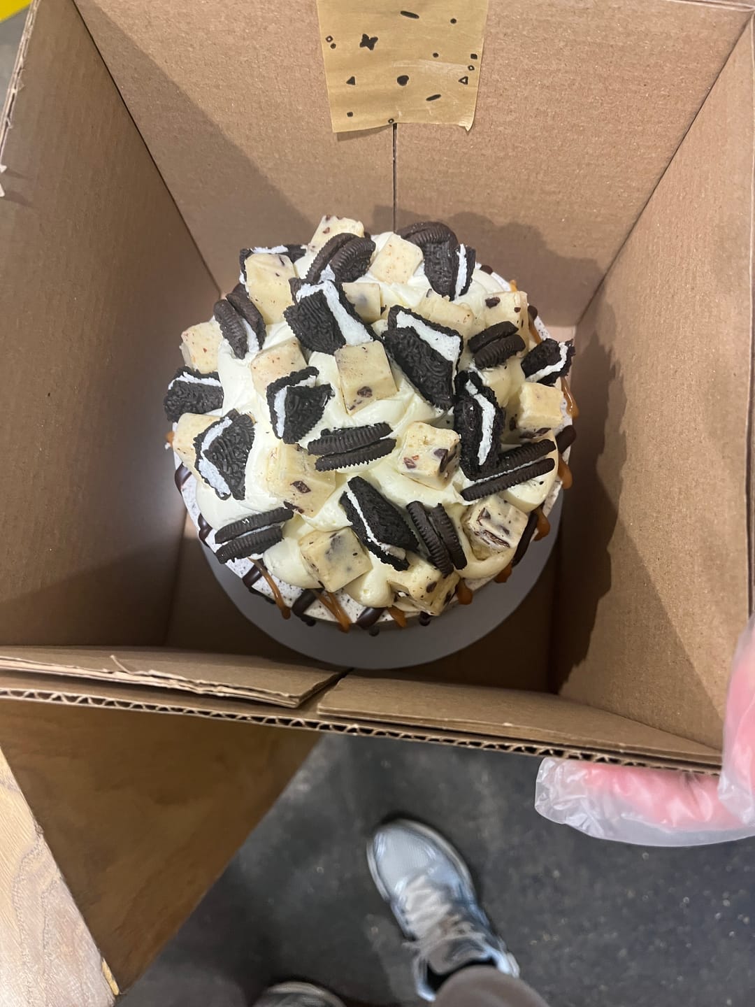 Customer photo review of Red Velvet Volcano Cake