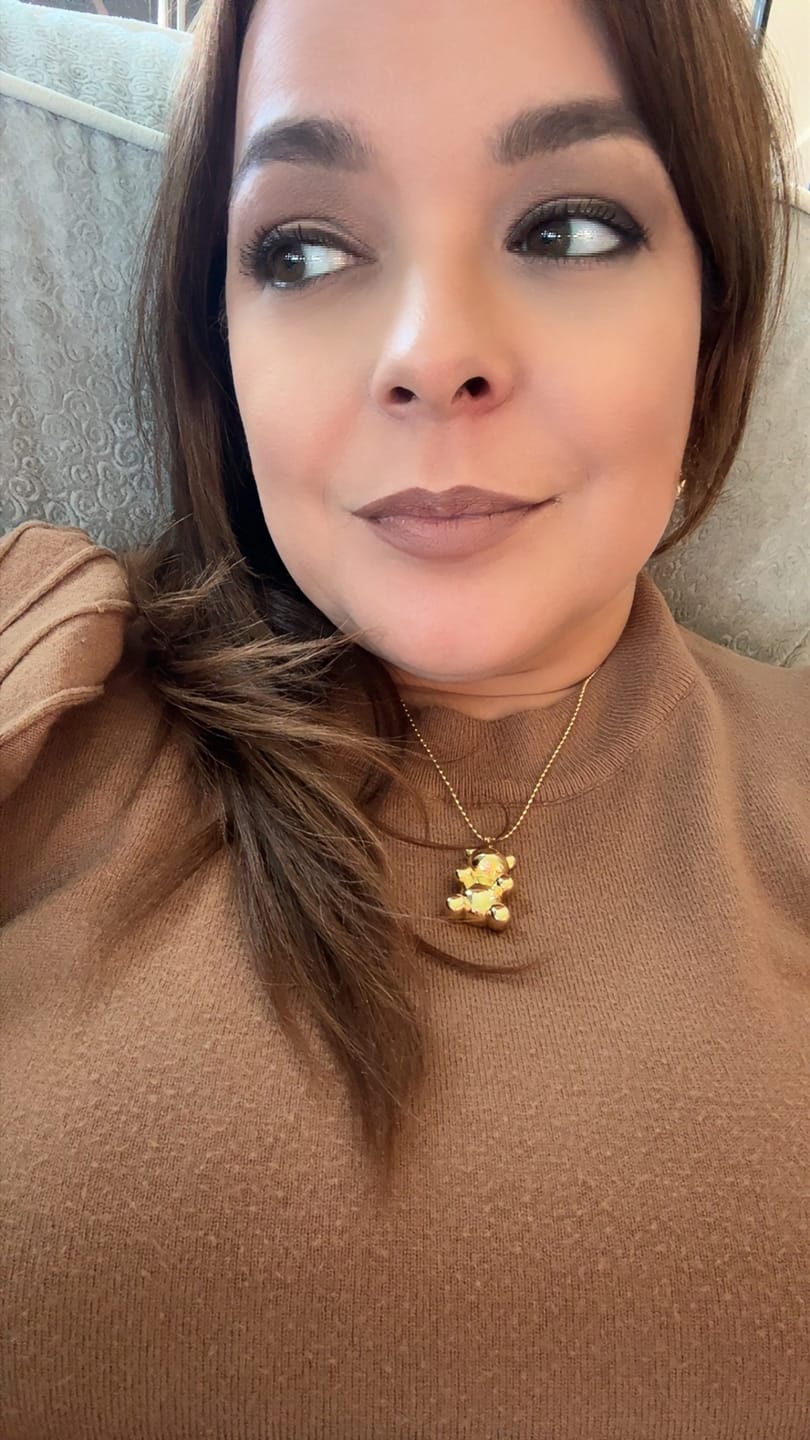Customer photo review of Golden Bear Necklace