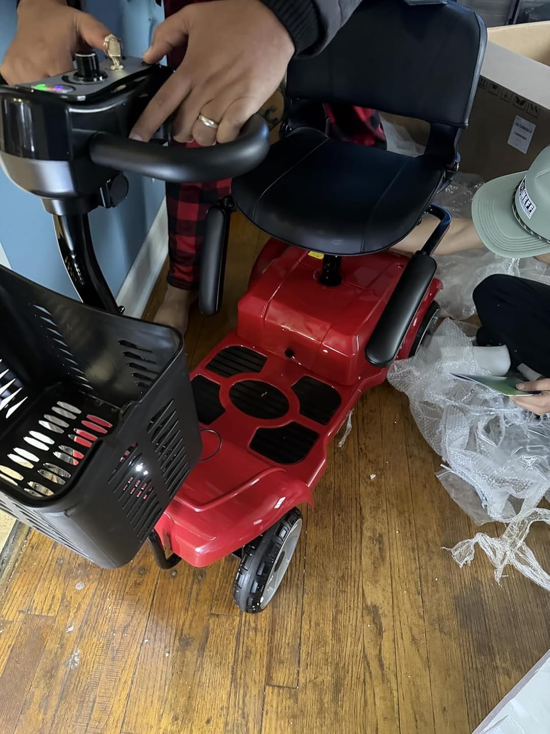 Customer photo review of Flycity 30 Miles Long Range Electric Mobility Scooter With Basket