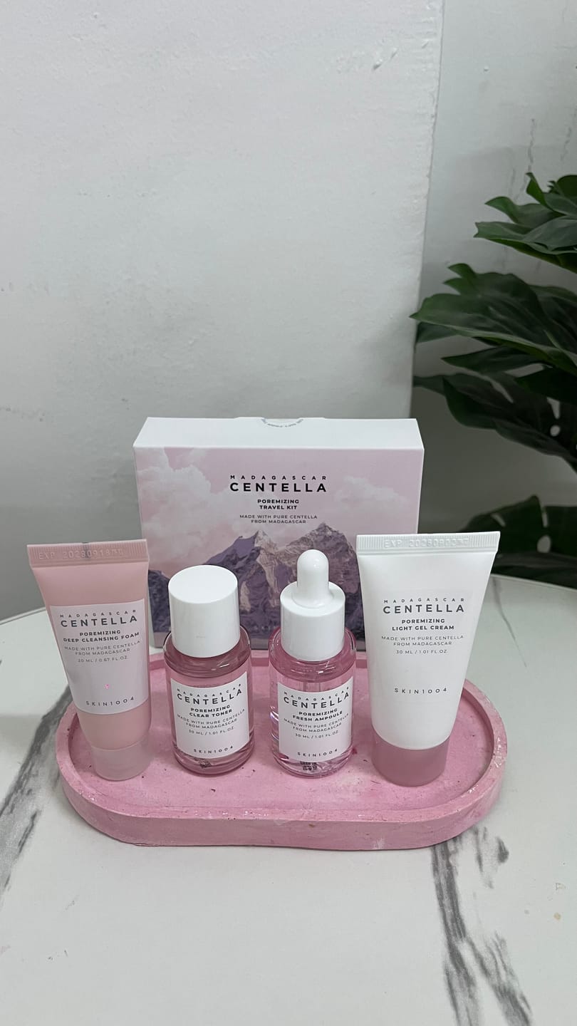 Customer photo review of مجموعة السفر سكين1004 سنتيلا بورمايزينغ لتنظيف وتصغير المسام - 4قطع