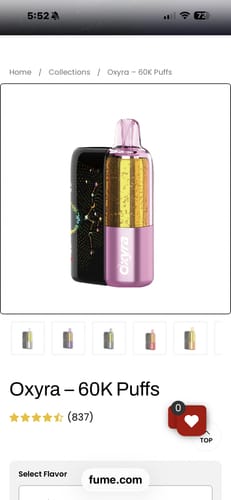 Customer photo review of Oxyra – 60K Puffs