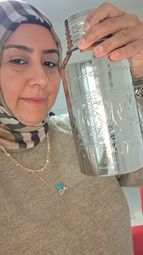 Customer photo review of Gümüş, İşlemeli Bakır Matara (1.6L)