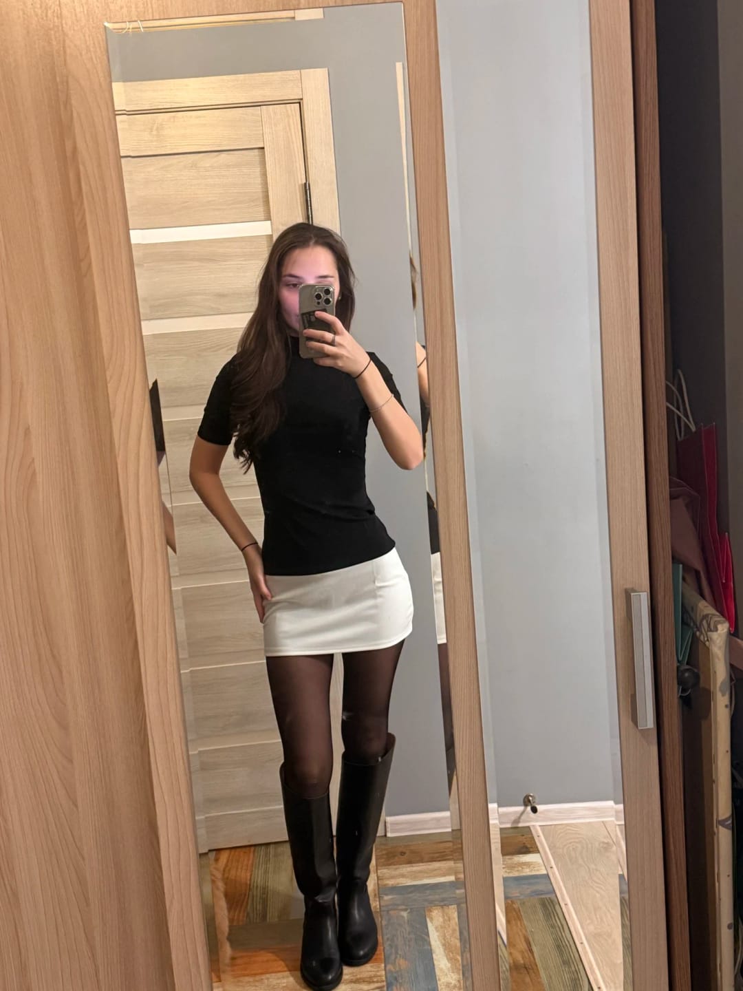 Customer photo review of Lisbeth High Neck Mini Dress