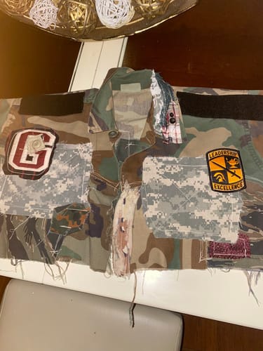 Customer photo review of Custom Multi Camo Leadership Crop Jacket