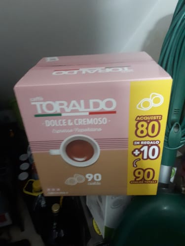 Customer photo review of 90 Cialde (80+10 in Omaggio) Caffè Toraldo – Dolce & Cremoso – Espresso Napoletano crema ricca e persistente, profumo intenso