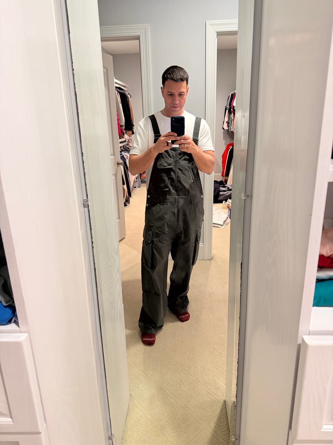 Customer photo review of Work Overalls with Multiple Pockets