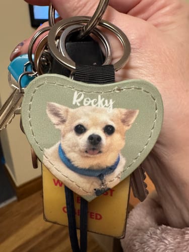 Customer photo review of Pet portrait - Personalised Keychain
