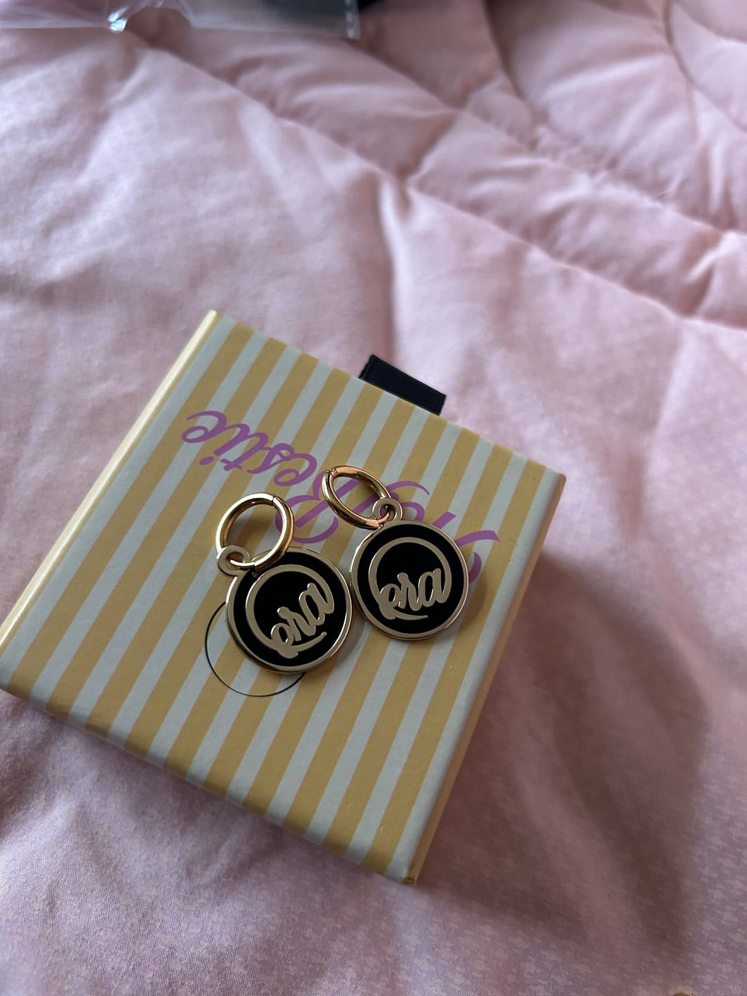 Customer photo review of Gold Diva Drop Earrings