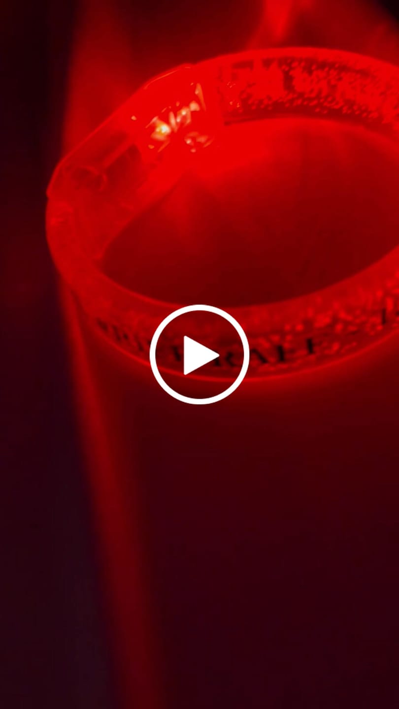 Customer video review of Multicolor LED Glow Bracelet