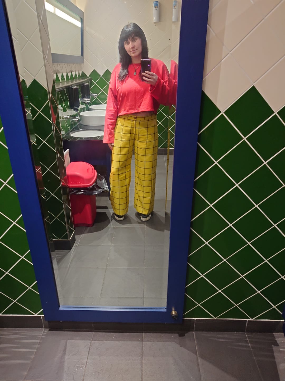 Customer photo review of Yellow Checkered PolyViscose Fabric