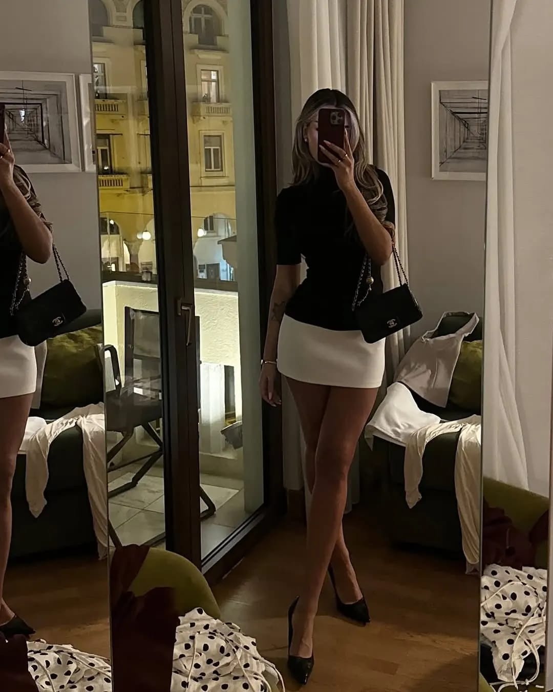 Customer photo review of Lisbeth High Neck Mini Dress