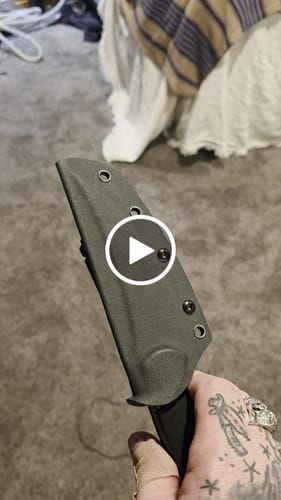 Customer video review of Kubey Scimitar Fixed Blade D2 5.4"