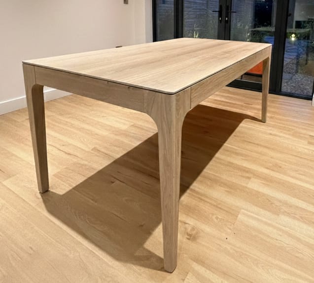 Customer photo review of Cecilia Extendable Oak Dining Table