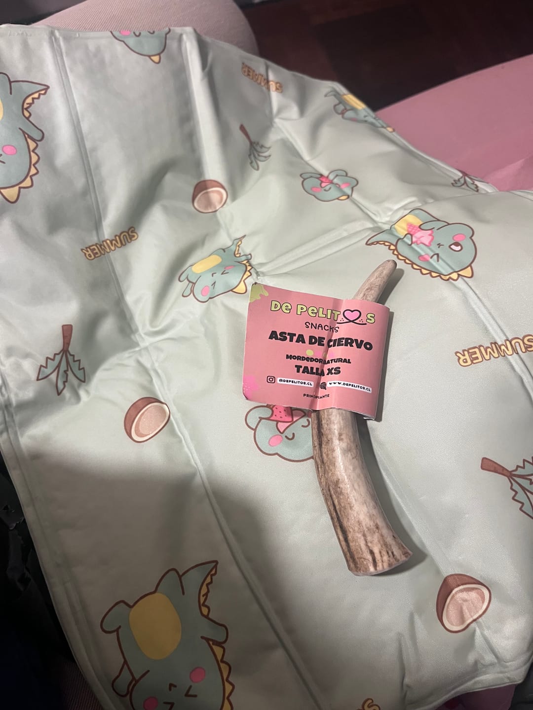 Customer photo review of Asta de ciervo para perros - Regular