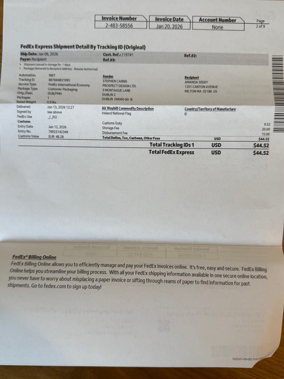 Customer photo review of Ireland National Flag
