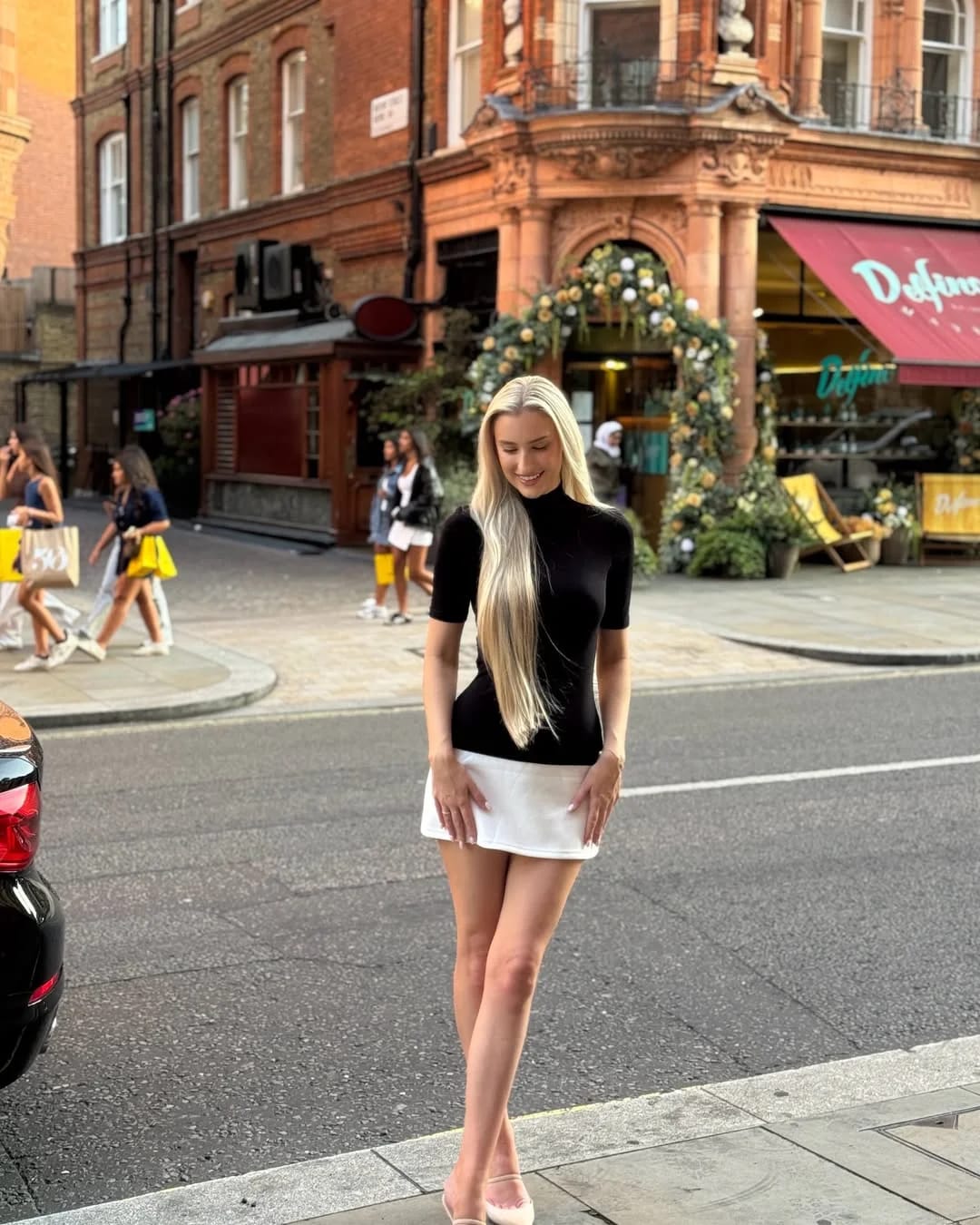 Customer photo review of Lisbeth High Neck Mini Dress