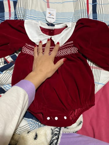Customer photo review of Festive Vintage Style Romper