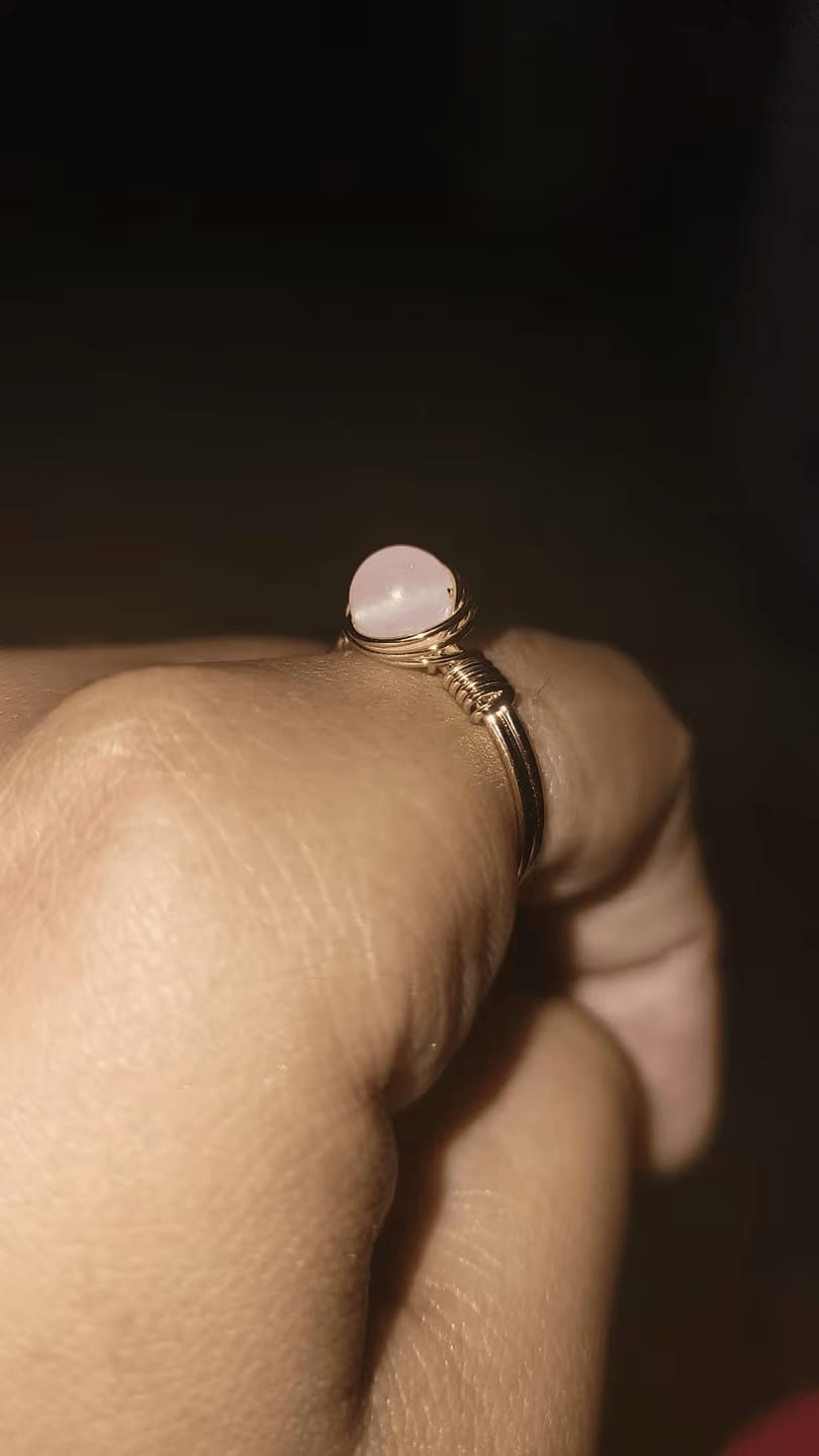 Customer photo review of Pembe Kuvars Yüzük Seti