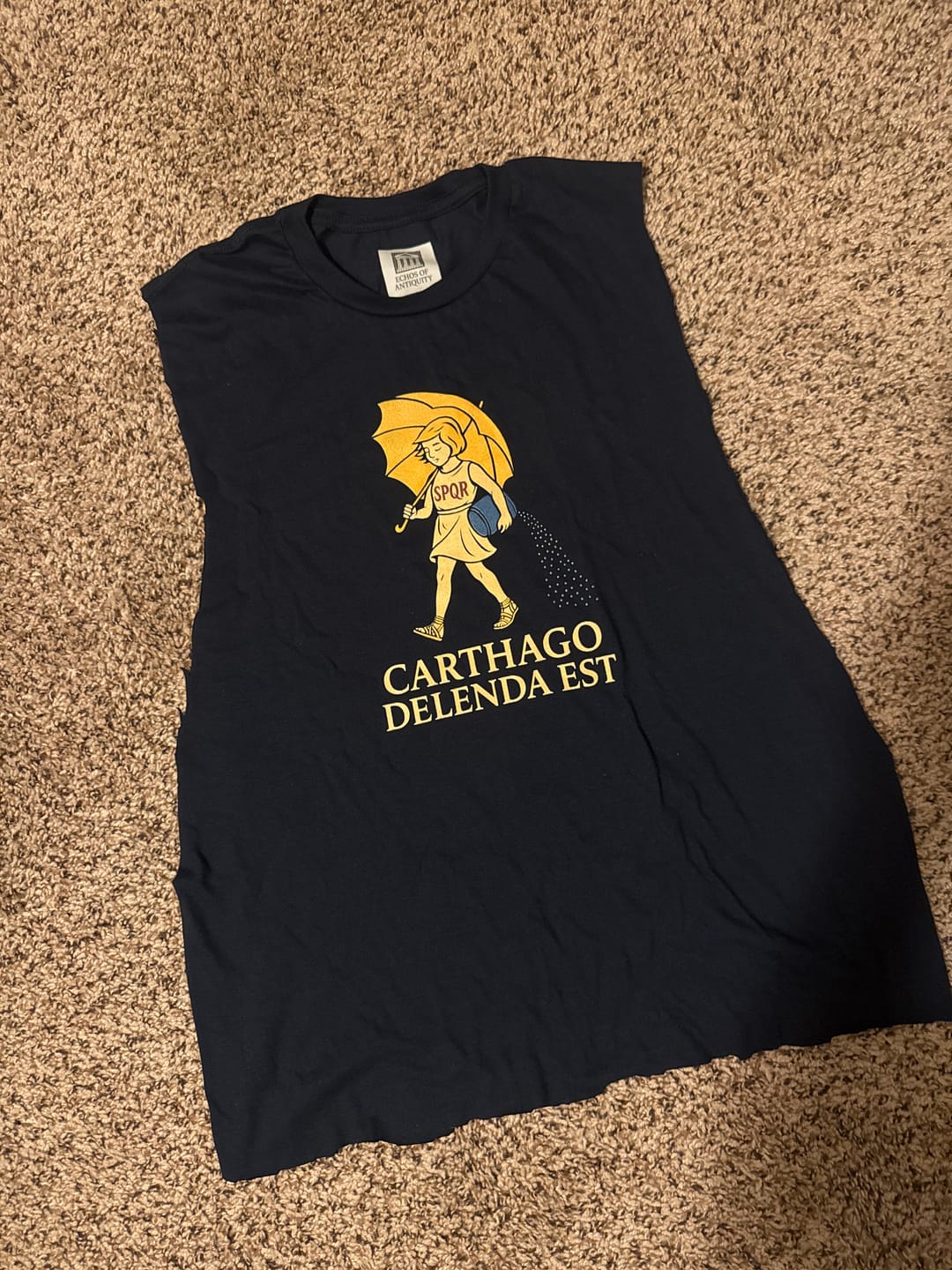 Customer photo review of Carthago Delenda Est Morton's Salt Parody Logo Unisex T-Shirt