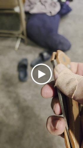 Customer video review of Real Steel Griffin Pro Button Lock Knife 14C28N 3.54"