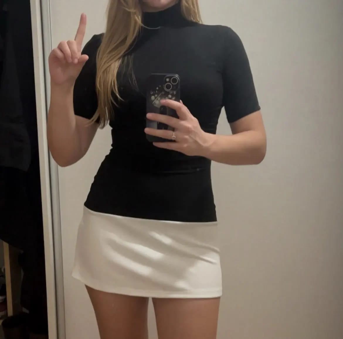 Customer photo review of Lisbeth High Neck Mini Dress