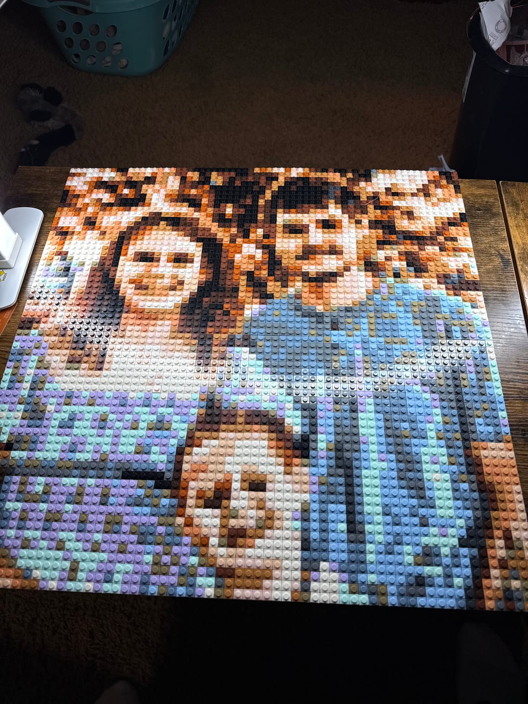 Customer photo review of Custom Bricked Mosaic Portrait 20×20"