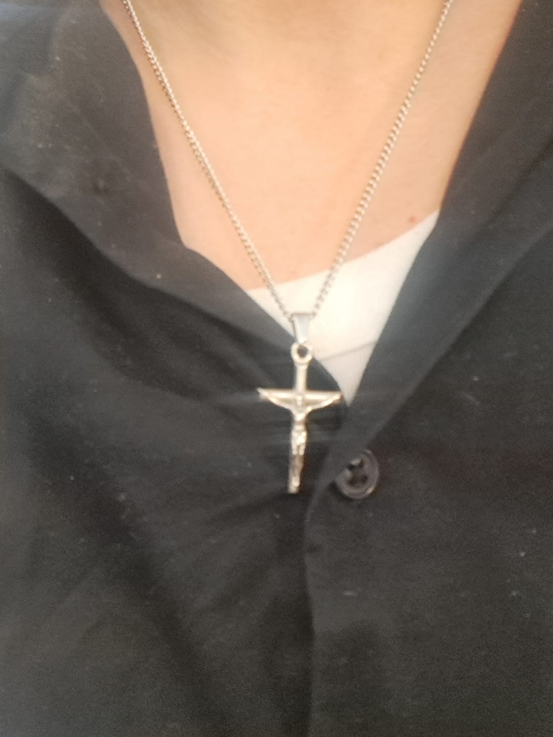 Customer photo review of Cross Minimal Pendant